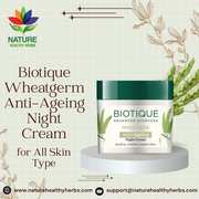 Biotique Wheatgerm Anti-Ageing Night Cream for All Skin Type